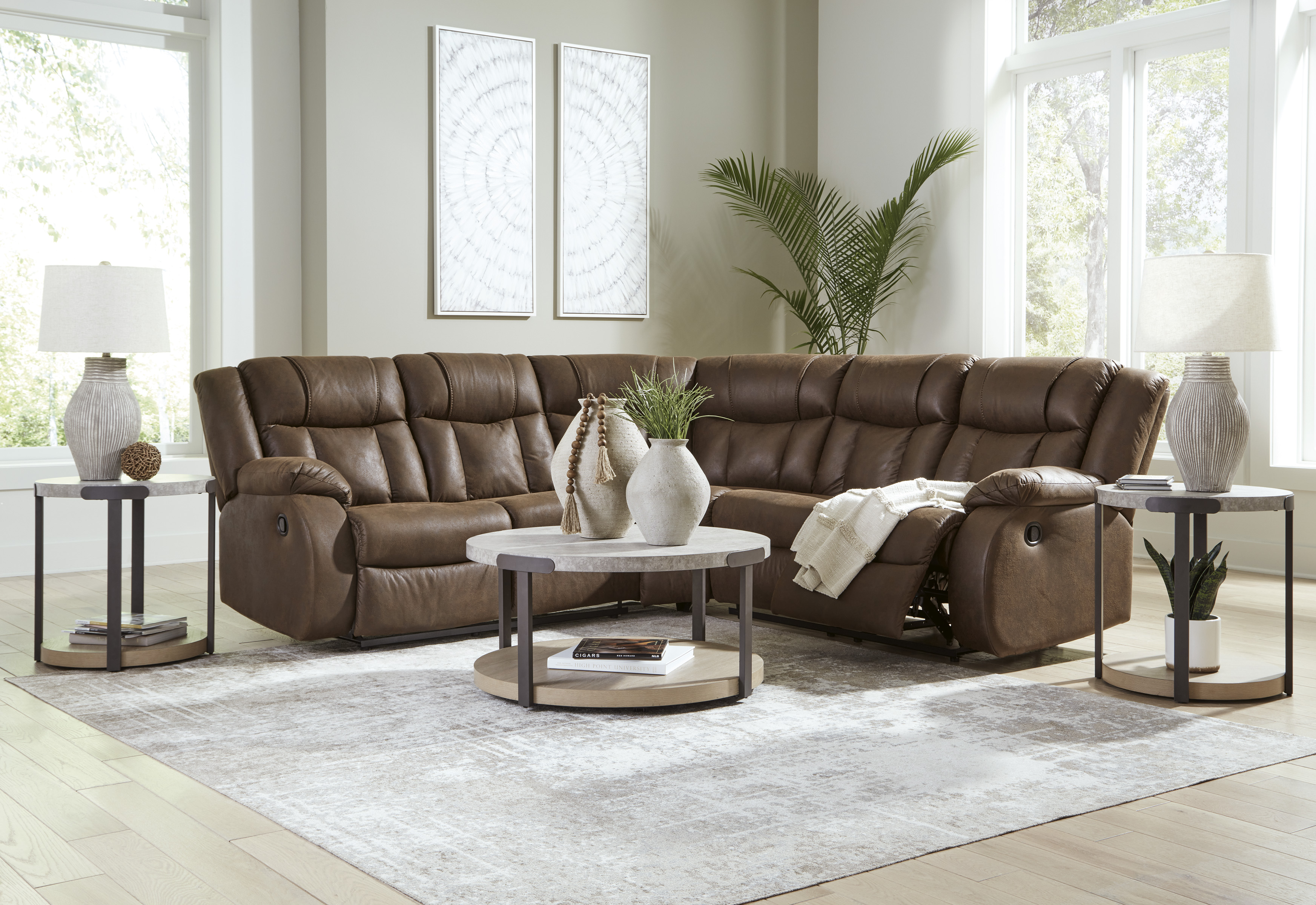 Leather Sectional at Superior Rent To Own.